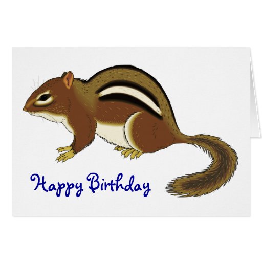 Chipmunk Birthday Cards, Chipmunk Birthday Card Templates, Postage