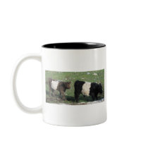 Cute Chocolate & Black Belted Calves Coffee Mugs