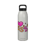 Cute Christian Blessed Greeting Text Expression Water Bottle