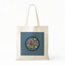 Cute Christmas angel with wreath bags