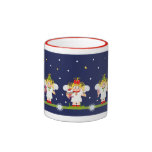 Cute Christmas Angels mug with Name