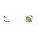 Cute Christmas Bear and Reindeer business cards by doonidesigns Cute Christmas Bear and Reindeer business cards