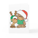 Cute Christmas Bear and Reindeer cards by doonidesigns Cute Christmas Bear and Reindeer cards