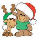 Cute Christmas Bear and Reindeer photo sculptures by doonidesigns Cute Christmas Bear and Reindeer photo sculptures