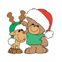 Cute Christmas Bear and Reindeer t-shirts by doonidesigns Cute Christmas Bear and Reindeer t-shirts