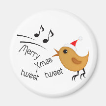 Cute Christmas Birdie Refrigerator Magnets