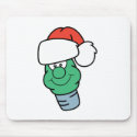 Cute Christmas Bulb in Santa Hat mousepads by doonidesigns Cute Christmas Bulb in Santa Hat mousepads