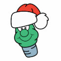 Cute Christmas Bulb in Santa Hat photo sculptures