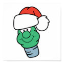 Cute Christmas Bulb in Santa Hat posters by doonidesigns Cute Christmas Bulb in Santa Hat posters