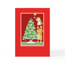 Cute Christmas card: Cat and Dog