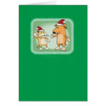 Cute Christmas card: Cat and Dog greetings
