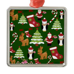Cute Christmas Collage Design with Santa Christmas Ornaments