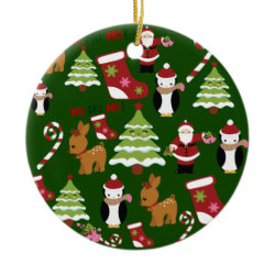 Cute Christmas Collage Design with Santa Christmas Ornaments
