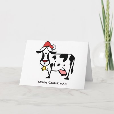 Cute Christmas Cow cards