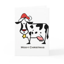 Cute Christmas Cow Greeting Cards