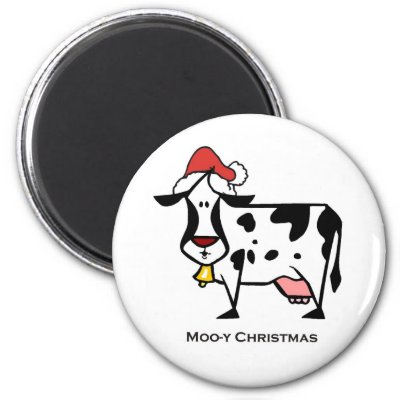 Cute Christmas Cow magnets