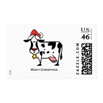 Cute Christmas Cow Stamp