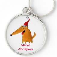 Cute Christmas Dog keychain