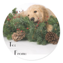 Cute Christmas Dog Gift Tags stickers by DoggieAvenue Cute Christmas Dog Gift Tags stickers