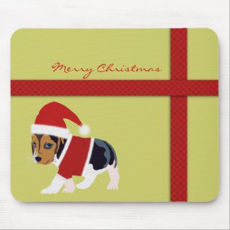 Cute Christmas Dog Mousepad - Customizable mousepad