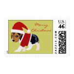Cute Christmas Dog Postage Stamp