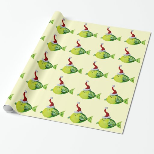 Fish Christmas Wrapping Paper 