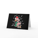 cute christmas flamingo cards