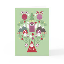 Cute Christmas Greeting Card - green