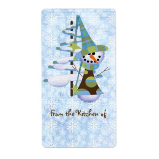 Cute Christmas Kitchen Labels label