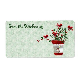 Cute Christmas Kitchen Labels label