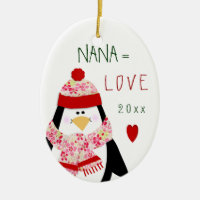 Cute Christmas Love Nana Ornament