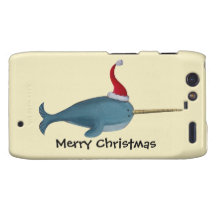 Cute Christmas Narwhal Motorola Droid RAZR Covers