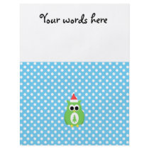 Cute christmas owl flyer design