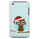 Cute Christmas Owl iPod Case-Mate Cases