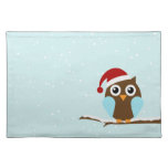 Cute Christmas Owl Place Mat