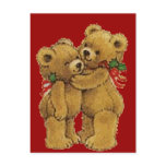 Cute Christmas Pair Postcard