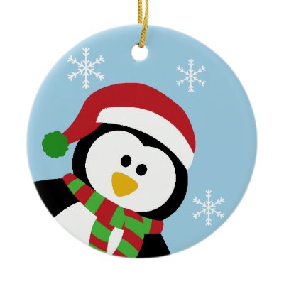 Cute Christmas Penguin Ornament