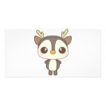 cute christmas penguin reindeer character photo cards