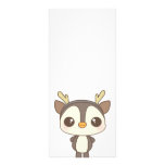cute christmas penguin reindeer character rack card template
