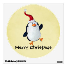 Cute Christmas Penguin Wall Skins