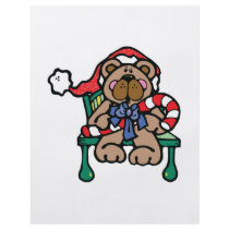 cute christmas santa bear full color flyer