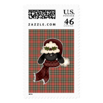 cute christmas sheep stamp