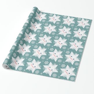 Cute Christmas Snowflake Wrapping Paper