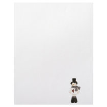 cute christmas snowman letterhead