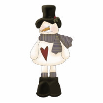 cute christmas snowman photo sculptures
