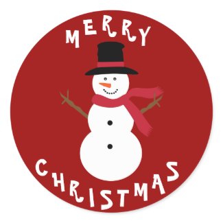 Cute Christmas Snowman Stickers sticker