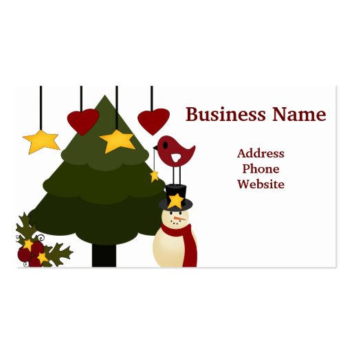 Cute Christmas Store Discount Promotion Sale Cards Business Card Template