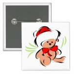 Cute Christmas teddy bear Pins