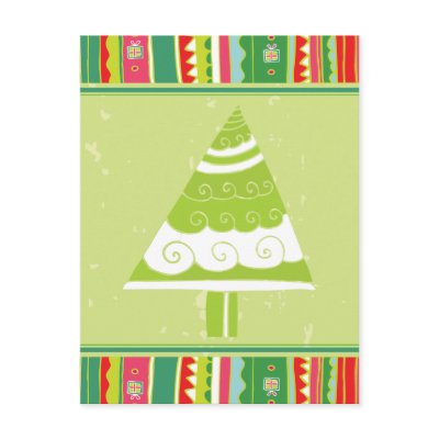 Cute Christmas Tree postcards