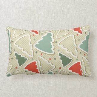 Cute Christmas Trees and Stars Pillow